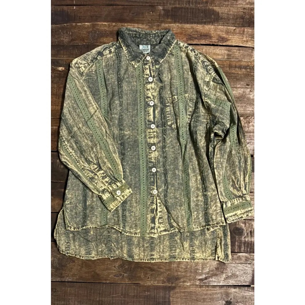Jaded Gypsy-Star Gazing Top in Vintage Moss - one size